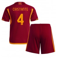 AS Roma Bryan Cristante #4 Domáci Detský futbalový dres 2023-24 Krátky Rukáv (+ trenírky)